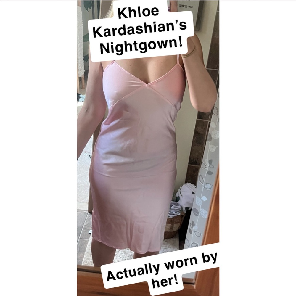 Worn by Khole Kardashian, her pink nightgown!